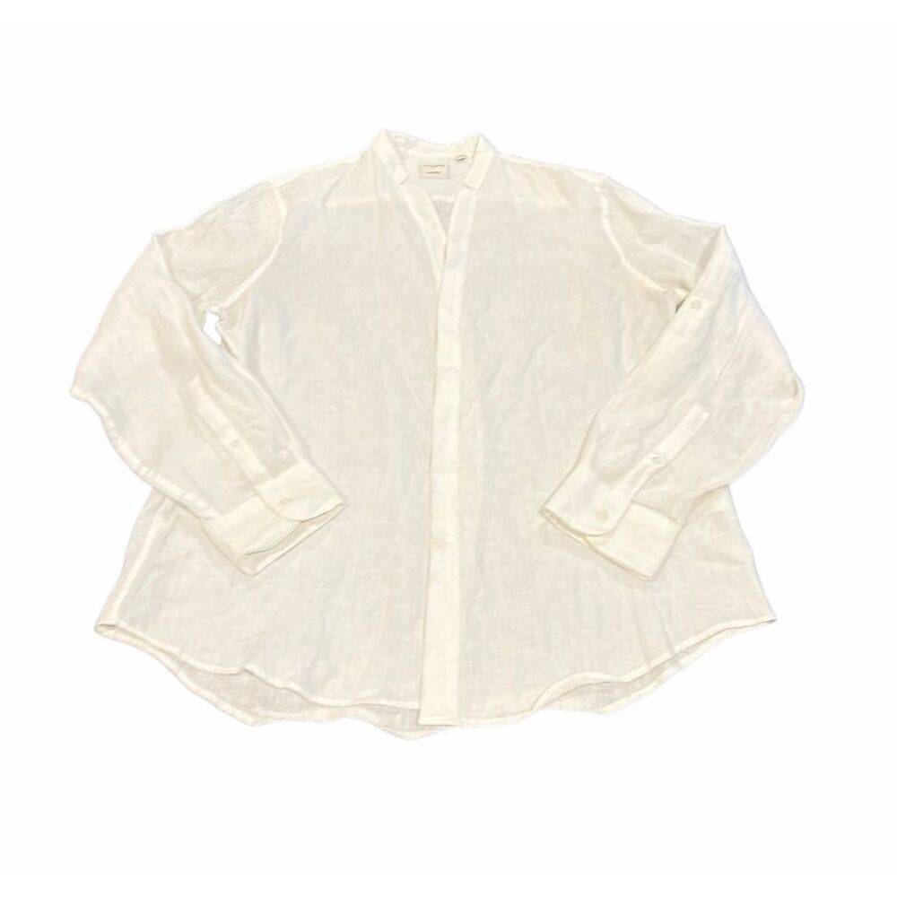 Murano Baird McNutt Linen Linen Button-Front Shirt size L - Picture 4 of 10